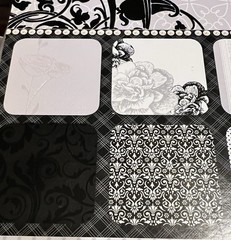 Junk Journal Card stock Pad Goth Halloween Black DCWV 12 x 12 48 Sheets