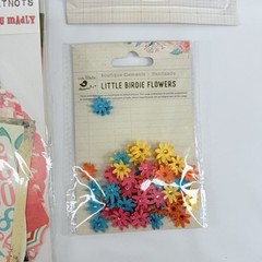 Glitz Scrapbook Stickers Embellishments Amy Tangerine Studio Calico LOT of 23 C
