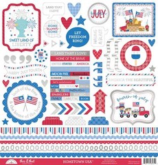 Hometown USA Patriotic This and That 12×12 Stickers