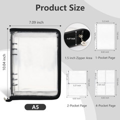 Sticker Storage Organizer Binder A5 Sticker Book Collecting Album Reusable Stick