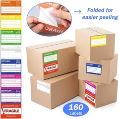 6 x 4 in Large Moving Labels for Boxes, Home Moving Packing Color Coded Stick…