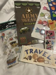 NEW LOT SCRAPBOOKING STICKERS , DIE CUTS , RUB ONS & TATTOOS. Roughly 40-50pcs