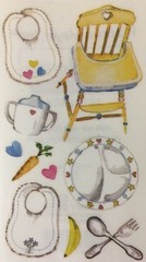 YUMMY BABY Stickers(10pc)Frances Meyer•Highchair•Feeing•Food•Sippy Cup•Bib•Plate