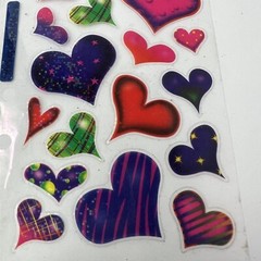 RED PURPLE PINK HEART STICKERS BY STICKOPOTAMUS OPEN UNUSED
