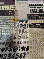 Alphabet Letter Stickers Lot of 21 Pieces New Scrapbooking Letters