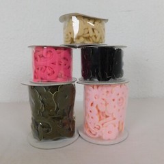5 Spools Reusable Felt Adhesive Trim Gray Black Pink White 3 Sizes Crafts Sewing