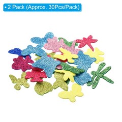 60Pcs Foam Stickers EVA Adhesive Glitters Foam Shape Sticker Little Animals