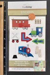 7 Pks BABY BOY Stickers — Trains Transportation Baby Objects Firetruck Police