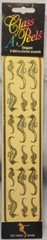 Sea Horses Gold Foil Stickers – Metallic – NEW Class A Peels 18 pcs per Sheet