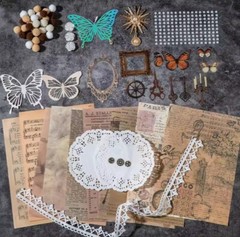 NEW Steampunk Victorian Gothic Style Itabag Lace Decoration Set For DIY Itabag