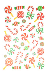 Holiday Christmas Candy Cane Peppermint Glitter Stickers Planner Craft Winter