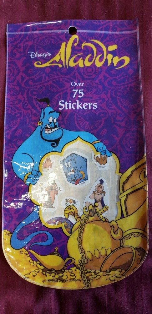 NEW Vintage 90’s Rare Disney Company Aladdin Sticker Set Unopened LOOK!