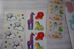 Frances Meyers provo craft & JoLees Stickers new baby lot animals die cut pastel