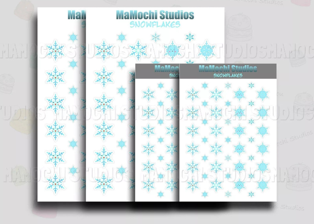 Planner Stickers Mini Winter Snowflakes, Christmas Crafts, Stocking Stuffers NEW