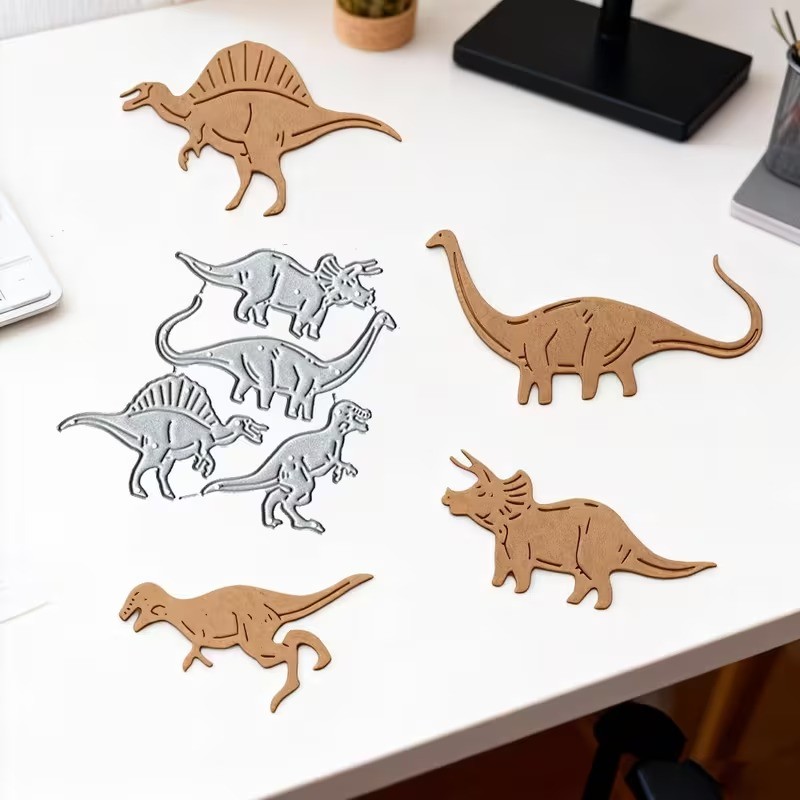 4pcs confetti dinosaurs metal cutting dies cut machine cutter die