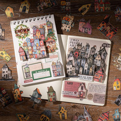 Vintage House Sticker, 90 Pcs Scrapbook Stickers, Cottage Junk Journal Supplies,