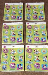 Stickeroni Hallmark Disney 6 pcks 20 stickers ea. 120 Minnie Mouse Daisy Duck