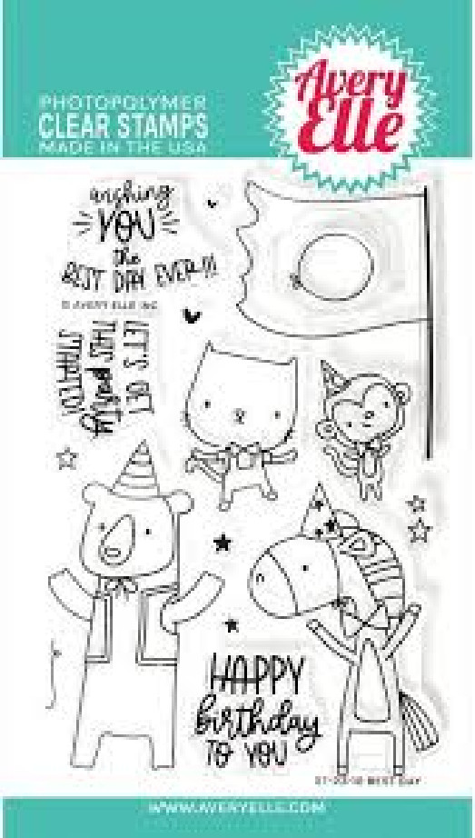 Avery Elle – Clear Cling Stamps – BEST DAY