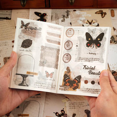 Washi Stickers for Journaling, Vintage Ephemera for Scrapbooking with 180Pcs Bu