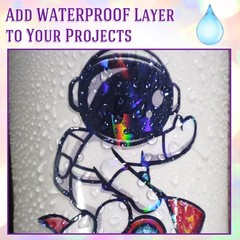Self Adhesive A4 Sheets, 25 Clear Laminate, Waterproof Sticker Paper,Star Patter