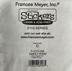 SWEET HOME Stickers(8pc)Frances Meyer•Household•Card Making •Family •Birdhouse•