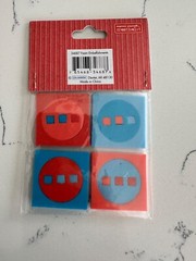 Colorbok Foam Accents 4 Embellishments ~ Square, Circle w/Dots Scrapbooking