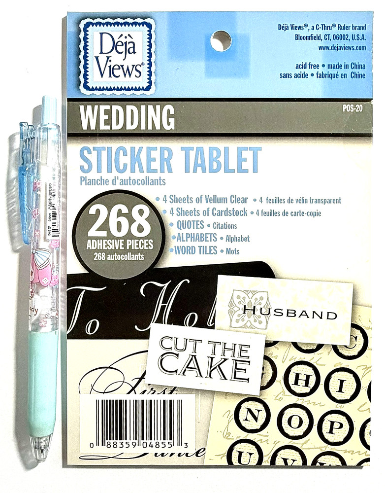 Wedding Words Book Stickers Scrapbooking Card Journal Planner