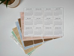 Mini Calendar Stickers for Planners and Journals – 2024, 2025, or 2026