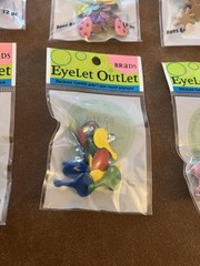 Eyelet Outlet Brads Lot of NEW 6 packs Card Making Scrapbooking Kids Baby Pastel