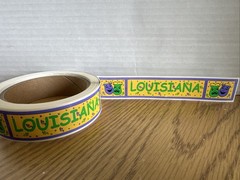 S.R.M. State Titles Banner Stickers Louisiana Sticker Roll Vintage HTF