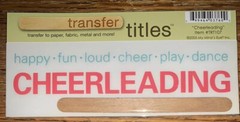 My Minds Eye RUB ON TRANSFER TITLE Cheerleading SCRAPBOOK Cheerleader Dance Girl