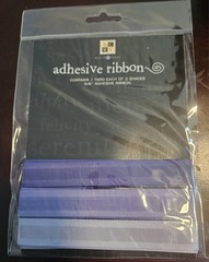 DCWV Adhesive Ribbon-1yd each of 3 shades-5/8″-/turquoise/blue/violet