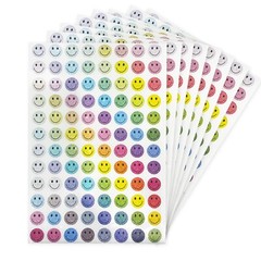 0.5 Inch Shiny Happy Face Stickers,Circle Dots Labels Reward Stickers Teacher…