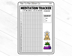 4160~~Meditation Tracker Planner Stickers.