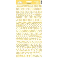 Doodlebug 13″ Alphabet Soup Puffy Stickers Letters Numbers 250+ Yellow Bumblebee
