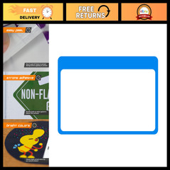 900 Count Name Tag Stickers 2.25×3.5 Inch Blue – Blank Labels for Classroom, Off