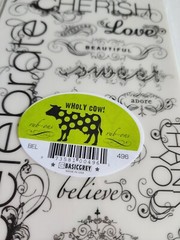 Wholly Cow Basic Gray Rub-Ons Transfers – Words Love Family + RETIRED # 27