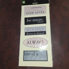 Making Memories Scrapbook Embellishments Lot of 8 Packs Woven Labels Wire Words