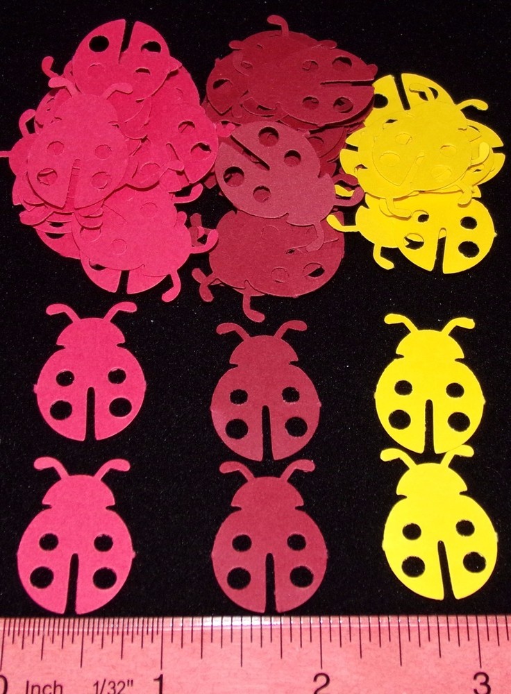 Ladybug Punches 70pcs in 3 Colors Red Yellow Dark Red by Martha Stewart Crafts