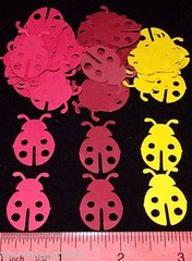 Ladybug Punches 70pcs in 3 Colors Red Yellow Dark Red by Martha Stewart Crafts