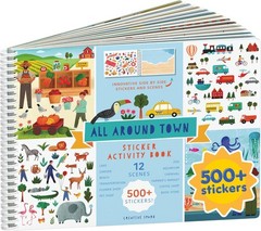 All Around Town 500+ Kids Sticker Book by Cupkin Fun Toddler Travel Activity Col