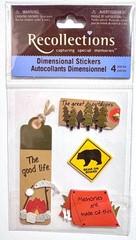 Camping Stickers Scrapbooking Journal Card Making Craft Recollections