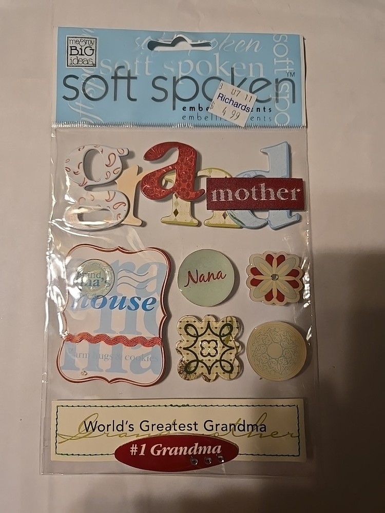 Soft Spoken GRANDMOTHER scrapbooking stickers