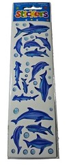 New Amscan Sticker Dolphin Shark Bubbles 15230 505 Autocollants Sea Life Ocean