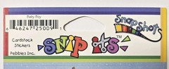 Pebbles Inc Baby Boy Cardstock Stickers Our Baby Boy Label Rattle Button SnipIts