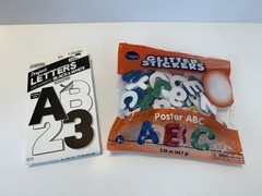 Craft Alphabet Stickers Letters Huge Lot Black Red White And More