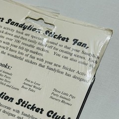 Vtg SandyLion Stick & Learn Sticker Activity and Coloring Book NOS PLEASE READ