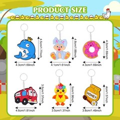 50 PCS Keychains Bulk Cute Key Chain for Classroom Prizes Rewards Students In…