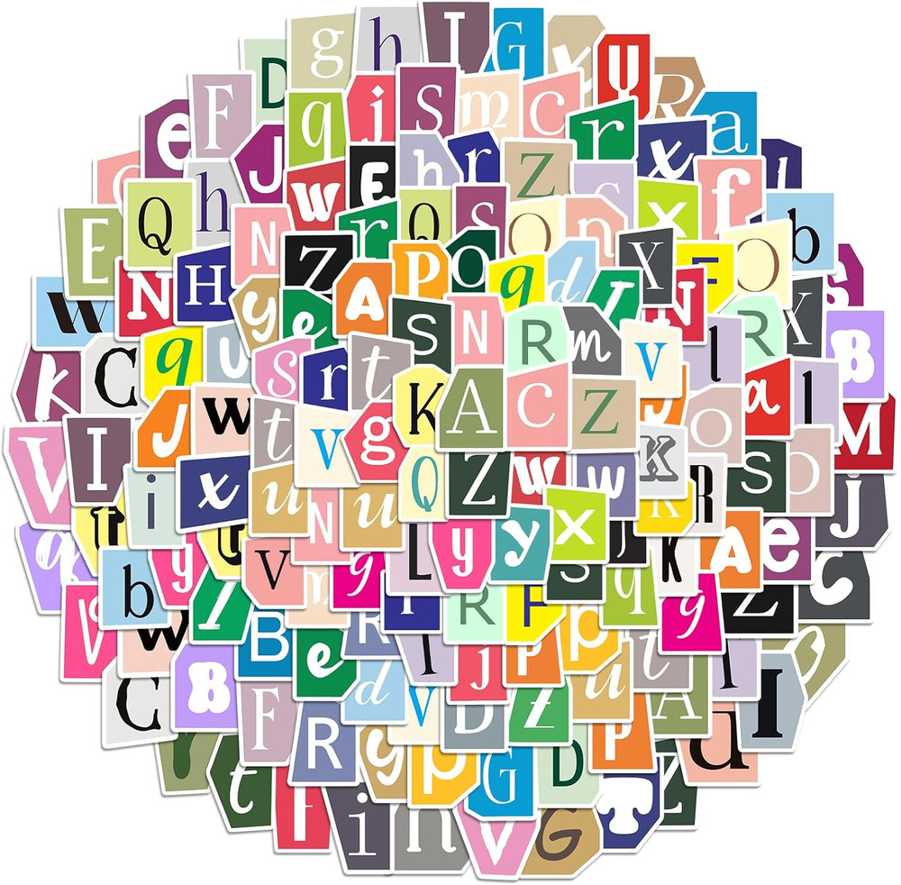 362 Pcs Waterproof Vinyl Alphabet Stickers for Scrapbooking and Decor