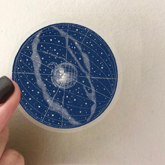 50Pcs Transparent Astronomy Stickers for Scrapbooking PET Cartoon Celestial Stic
